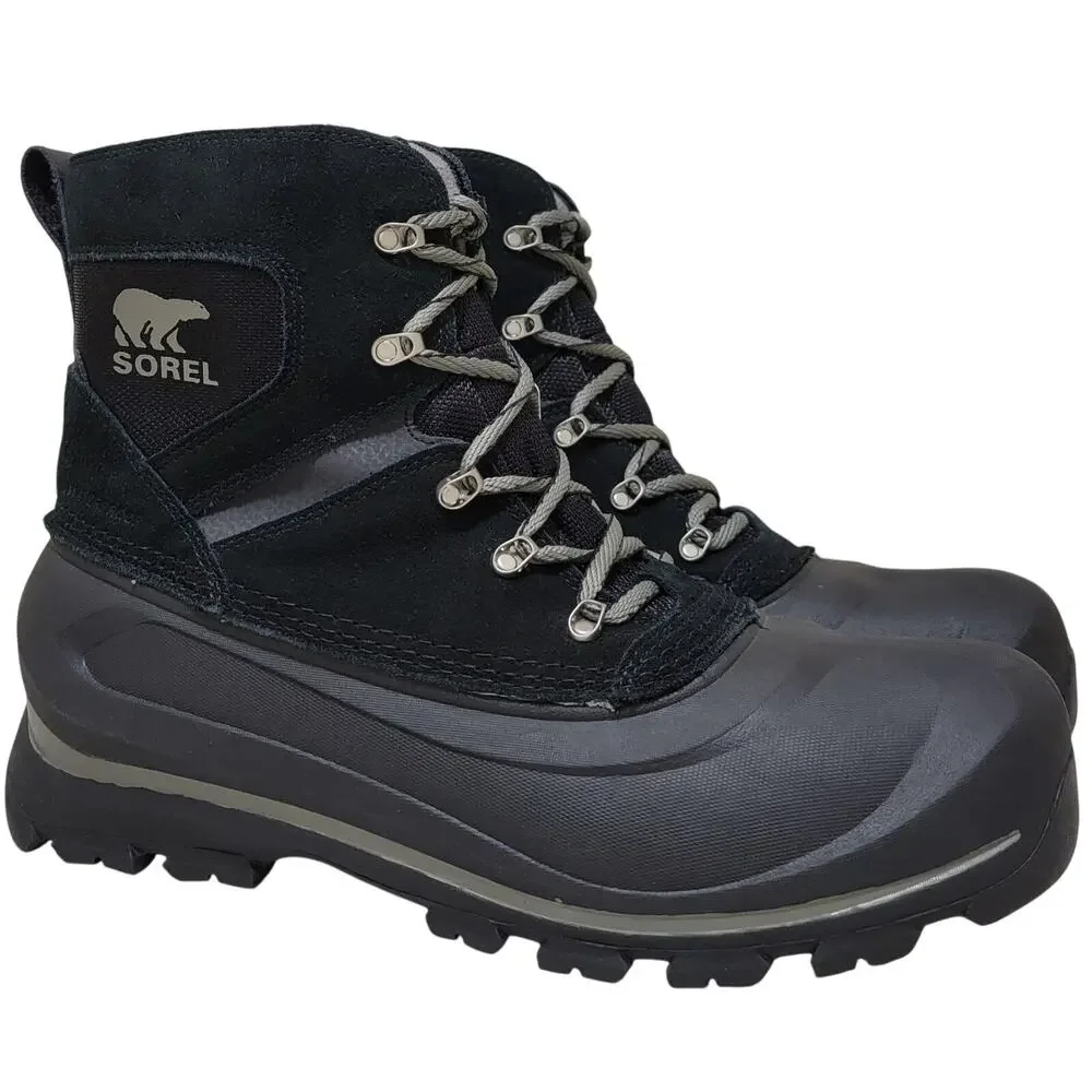 Sorel Men Buxton Lace Waterproof Insulated Winter Boots Size US 10.5 Black